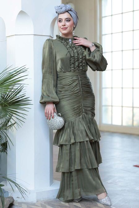 Modest Khaki Wedding Dress 50271HK - NEVA STYLE