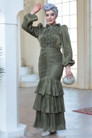 Modest Khaki Wedding Dress 50271HK - 2