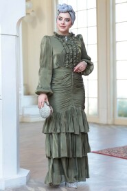 Modest Khaki Wedding Dress 50271HK - 3