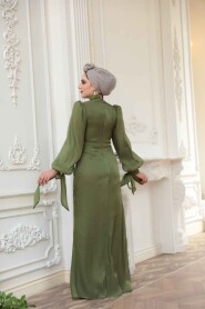 Modest Khaki Wedding Dress 52285HK - 5