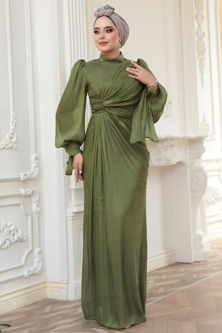 Modest Khaki Wedding Dress 52285HK - NEVA STYLE