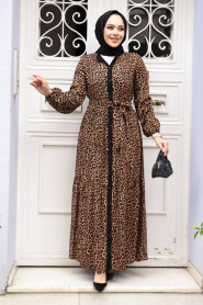 Modest Leopard Dress 23927LP - 3