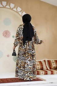 Modest Leopard Long Sleeve Dress 23041LP - 3