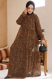 Modest Leopard Maxi Dress 23605LP - 2