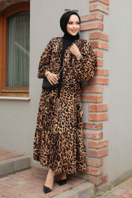 Modest Leopard Patterned Dress 10273LP - 2