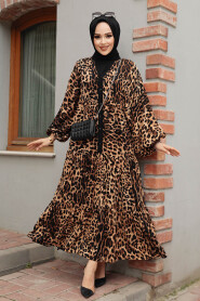 Modest Leopard Patterned Dress 10273LP - 3