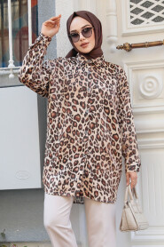 Modest Leopard Patterned Tunic 21404LP - 2