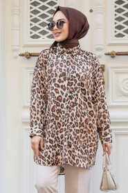 Modest Leopard Patterned Tunic 21404LP - 1