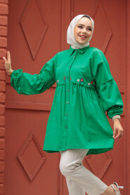 Modest Light Green Top 40603AY 