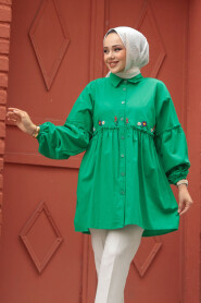Modest Light Green Top 40603AY - 3