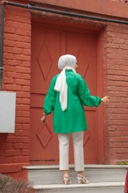 Modest Light Green Top 40603AY - 4