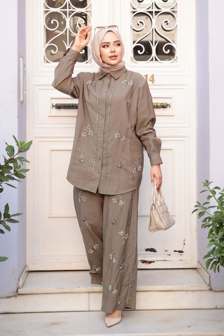 Modest Light Khaki Dual Suit 19030AHK - NEVA STYLE