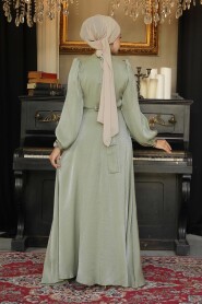 Modest Light Khaki Evening Long Dress 23302AHK - 4