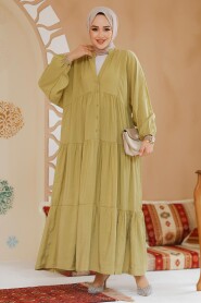 Modest Light Khaki Pastel Dress 536147AHK 