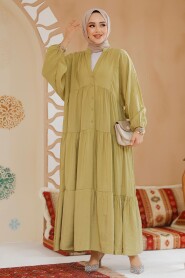 Modest Light Khaki Pastel Dress 536147AHK - 2