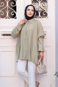 Modest Light Khaki Shirt 10684AHK - 3