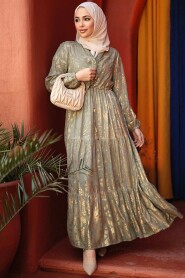 Modest Light Khaki Summer Dress 23281AHK - 4