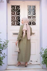 Modest Light Khaki Tunic 19045AHK - 4