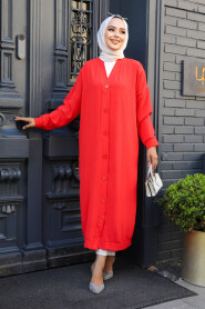 Modest Light Red Coat 10244AK - 2