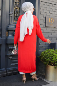 Modest Light Red Coat 10244AK - 4