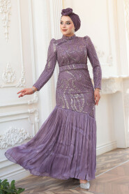 Modest Lila Bridesmaid Dress 51621LILA - 1