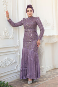 Modest Lila Bridesmaid Dress 51621LILA - 2