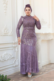 Modest Lila Bridesmaid Dress 51621LILA - 3