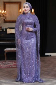 Modest Lila Bridesmaid Dress 51841LILA - 3