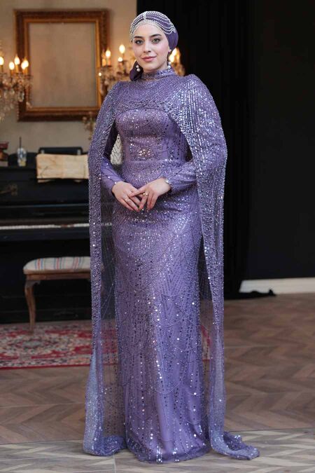 Modest Lila Bridesmaid Dress 51841LILA - NEVA STYLE