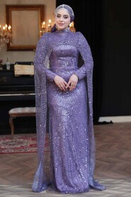 Modest Lila Bridesmaid Dress 51841LILA - 4