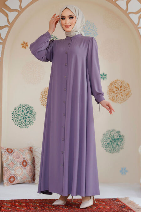Modest Lila Dubai Abaya 45283LILA - NEVA STYLE