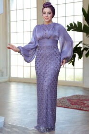 Modest Lila Engagement Gown 4961LILA - 3