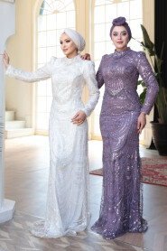 Modest Lila Evening Dress 51636LILA - 3