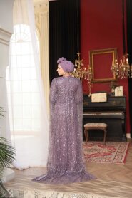 Modest Lila Evening Dress 52361LILA - 5