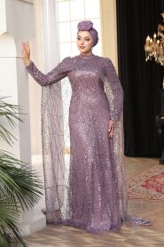 Modest Lila Evening Dress 52361LILA - 3