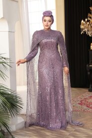 Modest Lila Evening Dress 52361LILA - 4