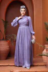 Modest Lila Evening Gown 44081LILA - 3