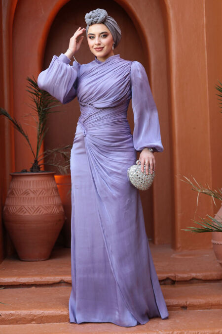 Modest Lila Evening Long Dress 50781LILA - NEVA STYLE