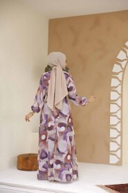 Modest Lila Floral Plus Size Dress 27976LILA - 4