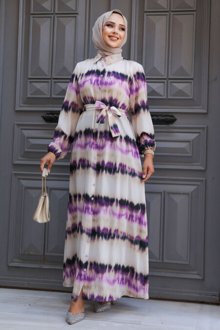 Modest Lila Long Dress 23551LILA - NEVA STYLE