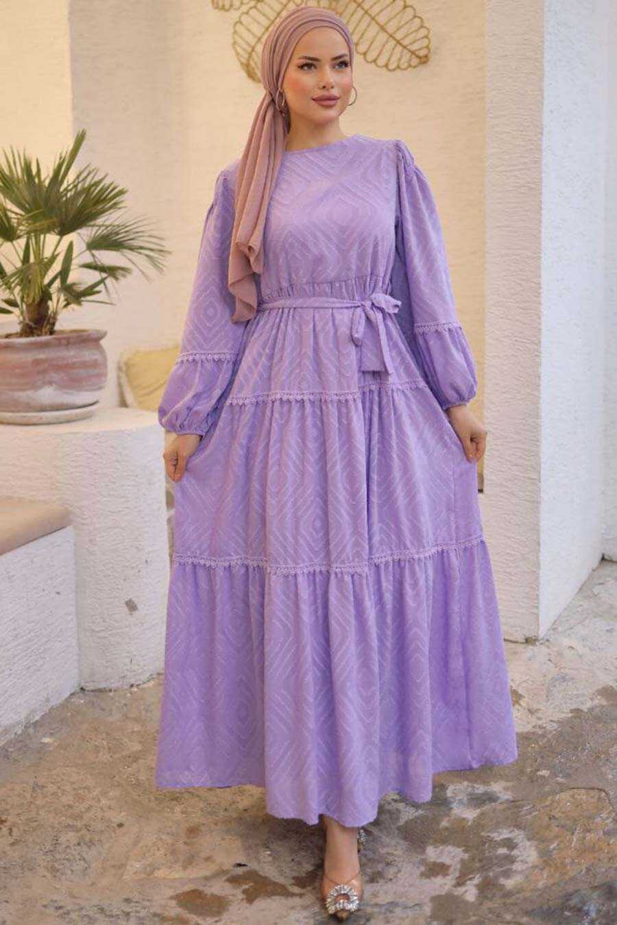 Modest Lila Long Sleeve Dress 14131LILA