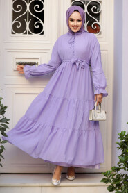 Modest Lila Pastel Dress 14232LILA - 1