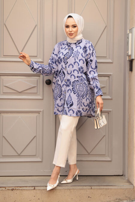 Modest Lila Tunic 20420LILA - NEVA STYLE