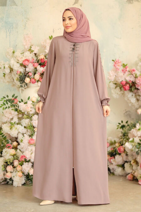 Modest Mink Abaya 45274V - NEVA STYLE