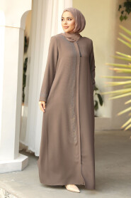 Modest Mink Abaya For Women 26331V - 2