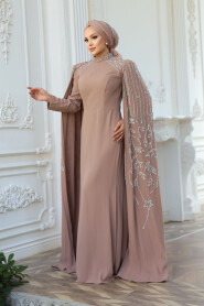 Modest Mink Bridal Dress 52601V - 3