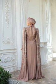 Modest Mink Bridal Dress 52601V - 4