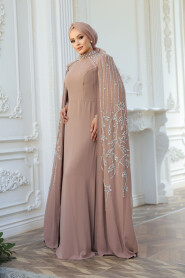 Modest Mink Bridal Dress 52601V - 2