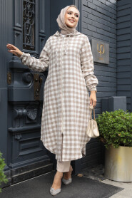 Modest Mink Coat 72101V - 1