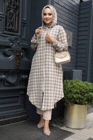 Modest Mink Coat 72101V - 2